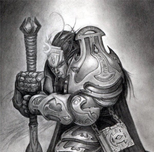 Паладин Warcraft раскраска