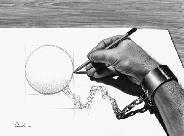 Зависимость рисунок карандашом