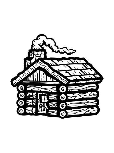 Изба раскраска