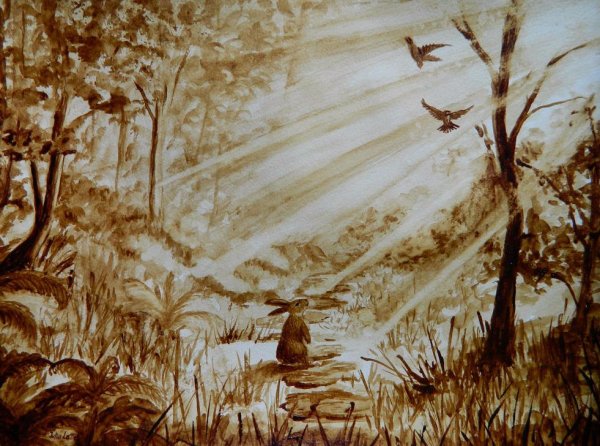 Пейзаж в коричневых тонах