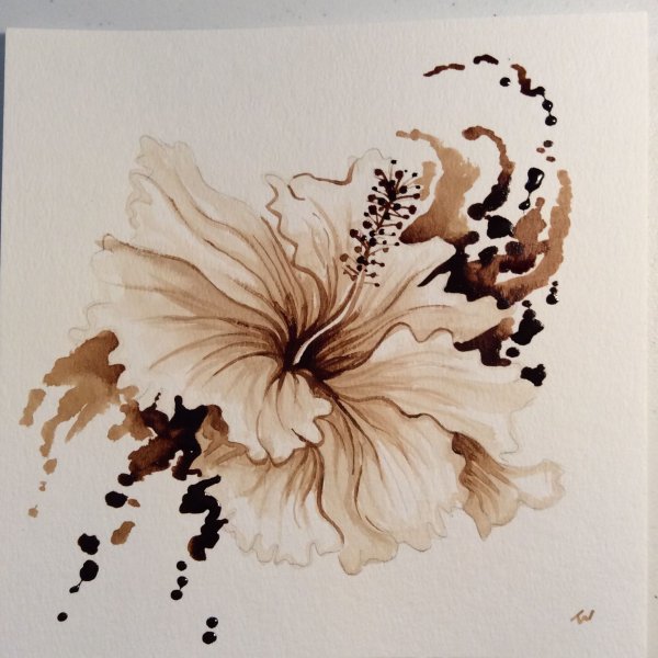 Рисование кофем