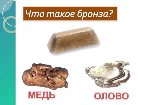 Бронза медь и олово