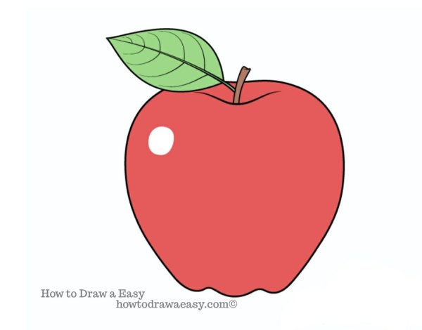 Нарисовать яблоко маленькое