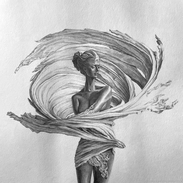 Вихрь рисунок карандашом