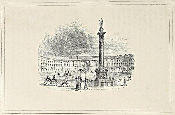 Александровская колонна гравюра