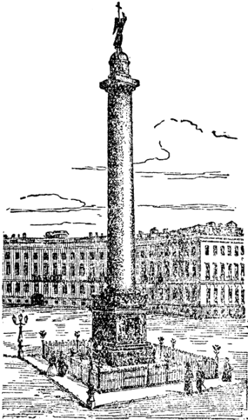 Александровская колонна в Санкт-Петербурге рисунок