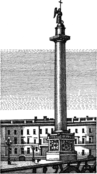 Александровская колонна в Санкт-Петербурге чертеж