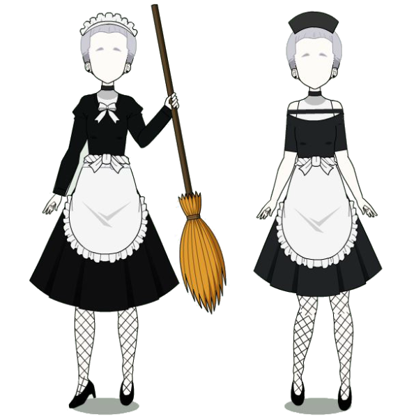 Одежда горничной для рисования