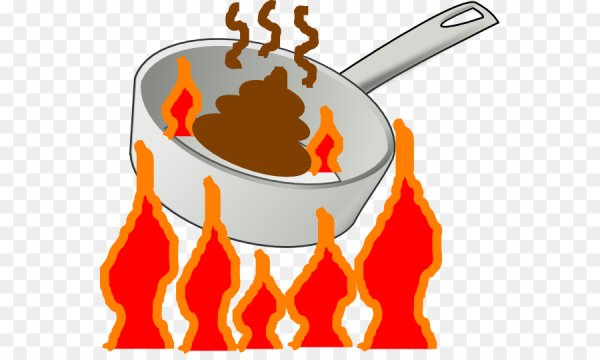 Сковорода огонь на белом фоне