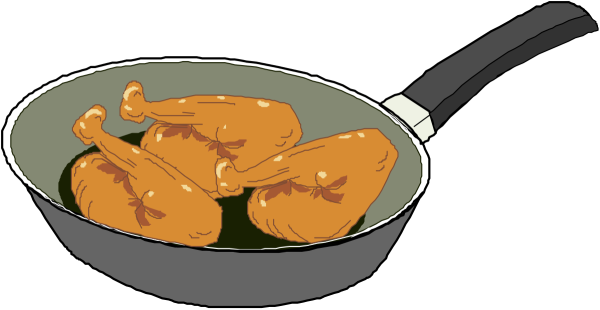 Мультяшная сковородка с котлетами