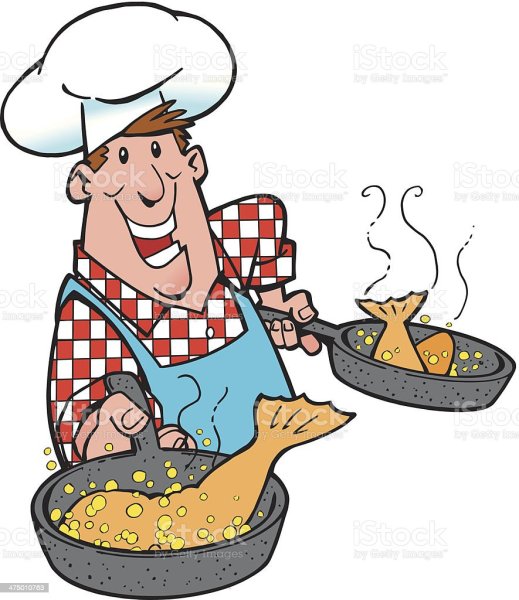 Рисунок готовим рыбу