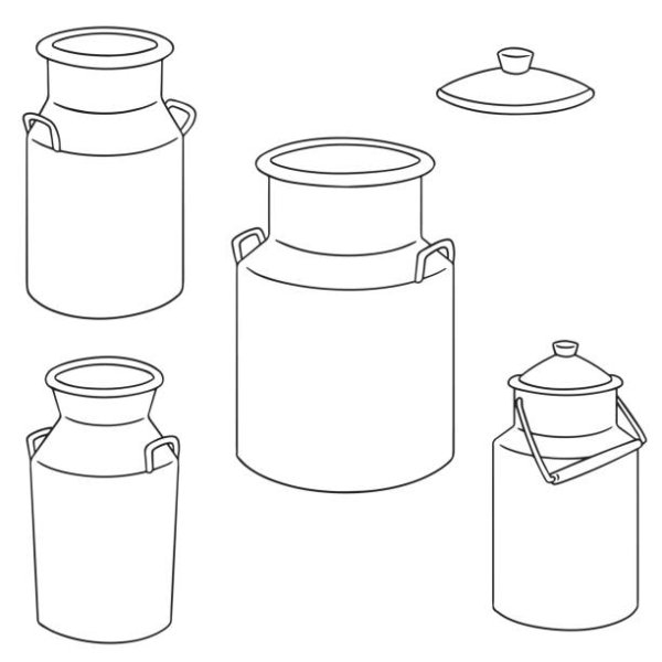 Бидон молока вектор