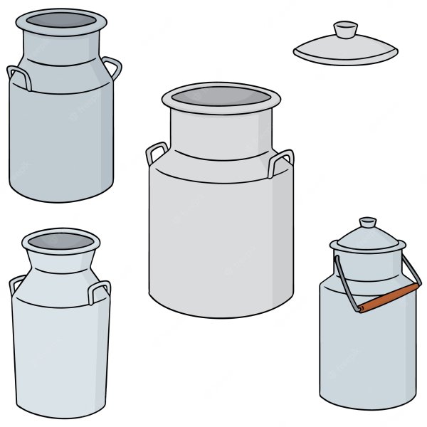 Бидон с молоком вектор