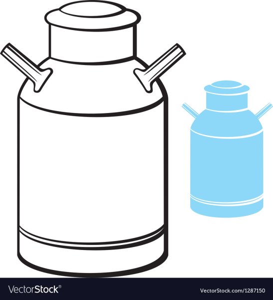 Фляга для молока вектор