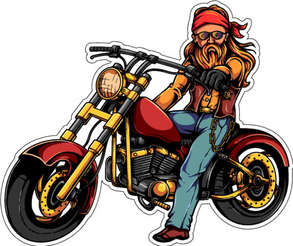 Байкерские наклейки