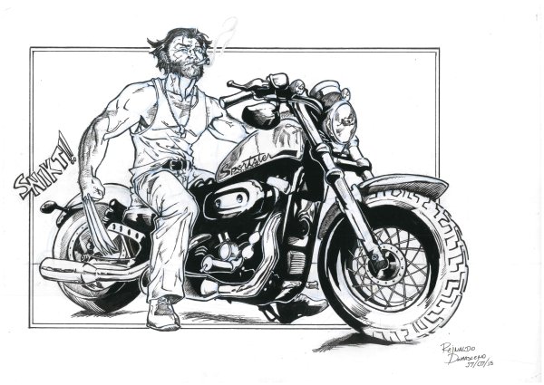 Раскраска байкер