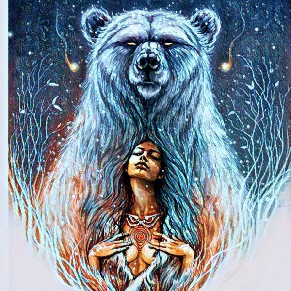 Бог Велес с волком