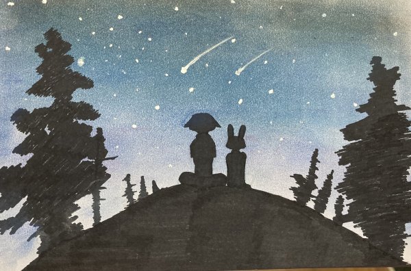 Звездопад рисунок для детей