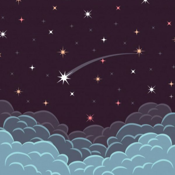 Мультяшные звезды на небе