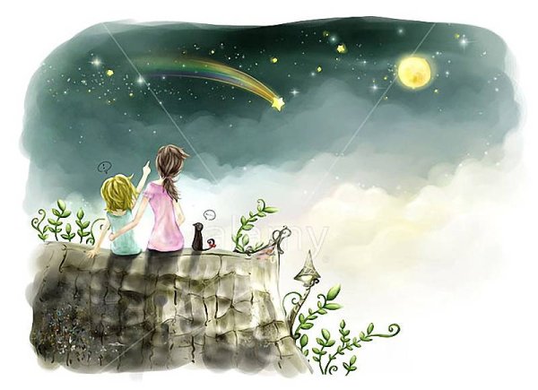 Звездопад рисунок