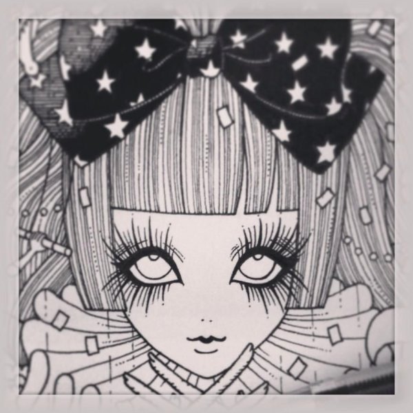 Платье голубое Лолита рисунок с широким поясом рисунок