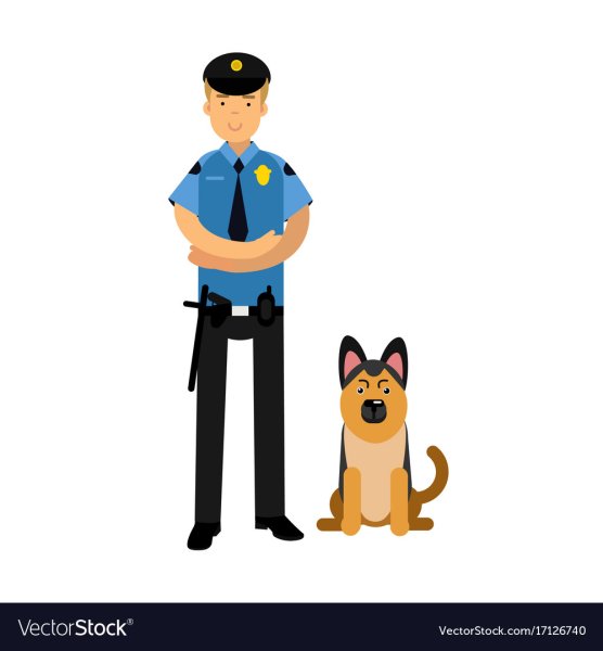 Мультяшная Полицейская собака