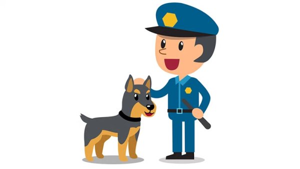 Профессия полицейский кинолог для детей