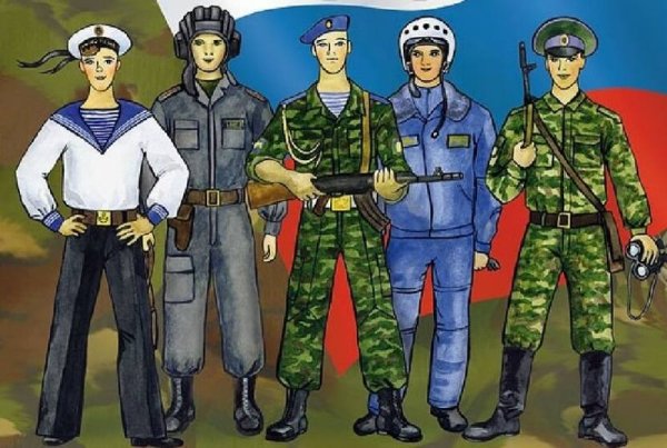 Иллюстрации различных родов войск