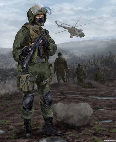Российский солдат арт