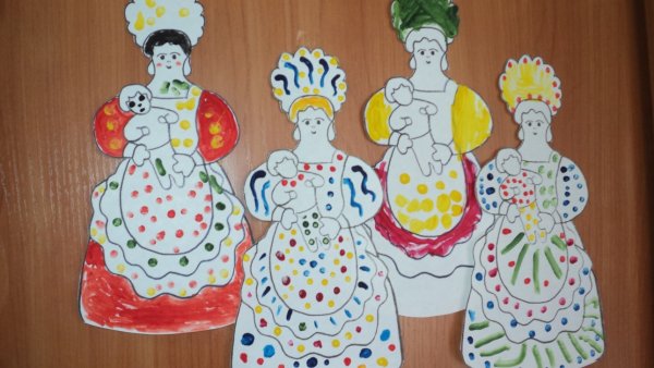 Рисование Дымковская Барыня