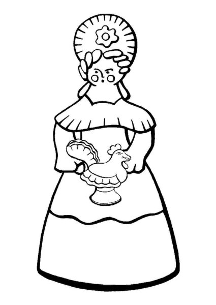 Дымковская роспись бырыня