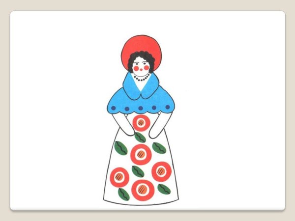 Дымковская роспись Барыня