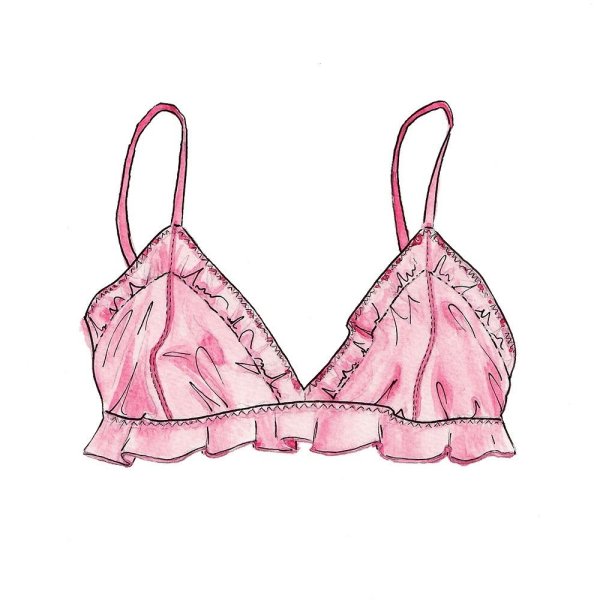Лифчик нарисованный