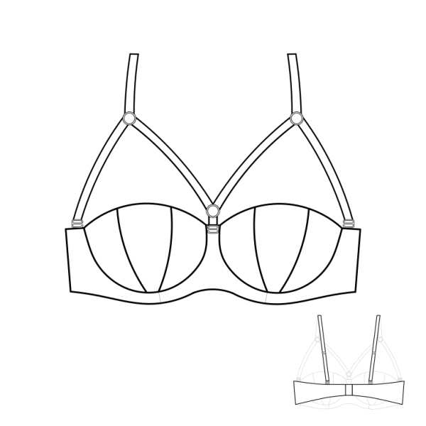 Выкройка бюстгальтера балконет