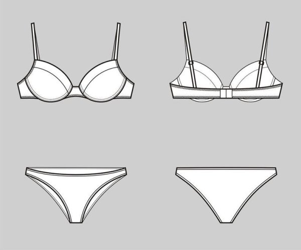 Технический эскиз бюстгальтера