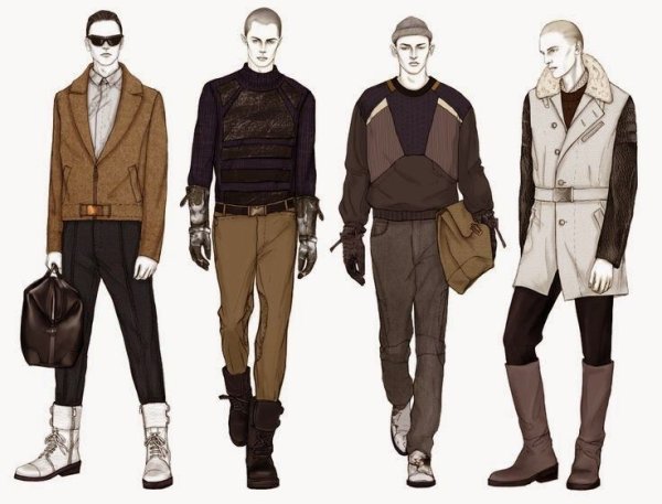 Наброски мужской одежды