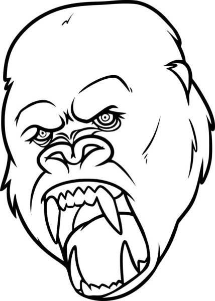 Кинг Конг раскраска