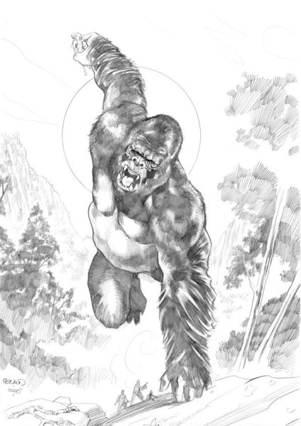 Раскраска Кинг Конг остров черепа