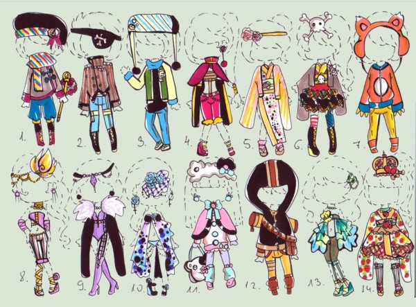 Идеи для одежды персонажа