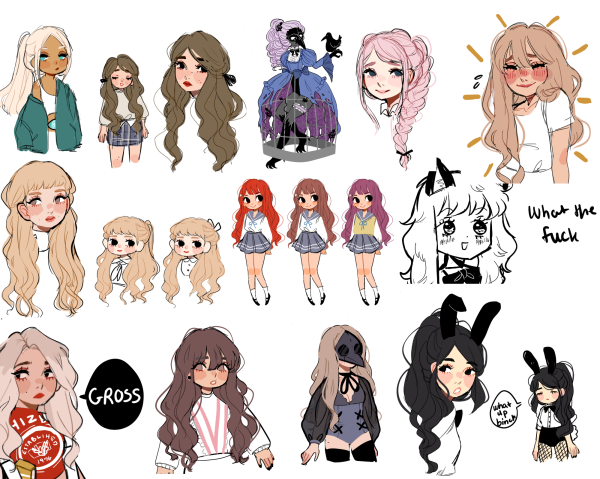 Необычные стили рисования персонажей