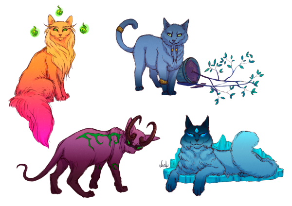 Персонажи в виде котов