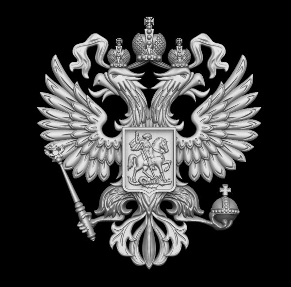 Двуглавый Орел на черном фоне