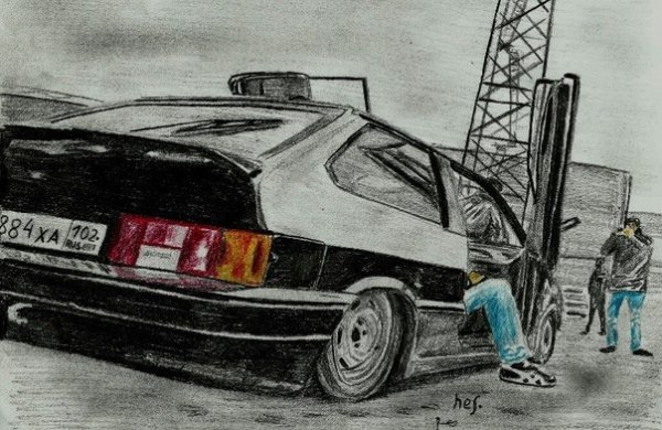 Рисунки карандашом машины БПАН