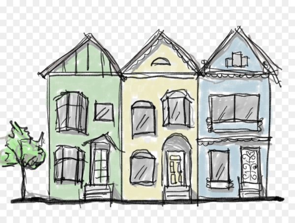 Рисунки на фасадах домов