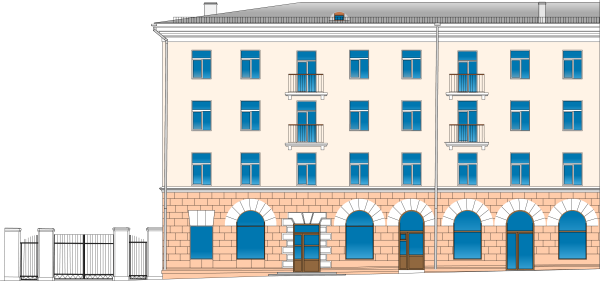 Отрисовка фасада здания