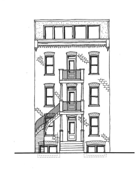 Эскиз фасада здания