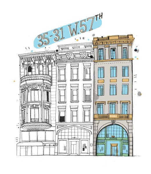 Отрисованный фасад здания