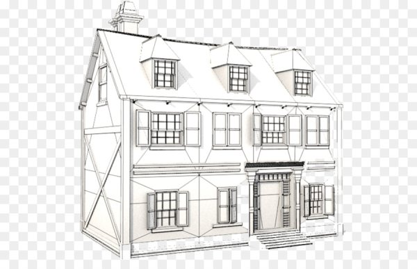 Чертеж дома на прозрачном фоне