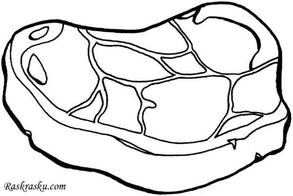 Мясо раскраска для детей
