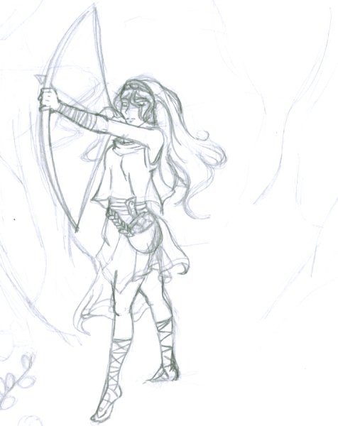 Богиня Артемида рисунок